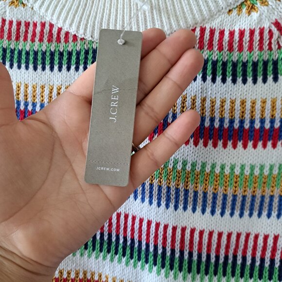 ❤️J. Crew "The Reeds" Modern Preppy Multicolor Striped Knit Sweater XXS - Picture 8 of 10